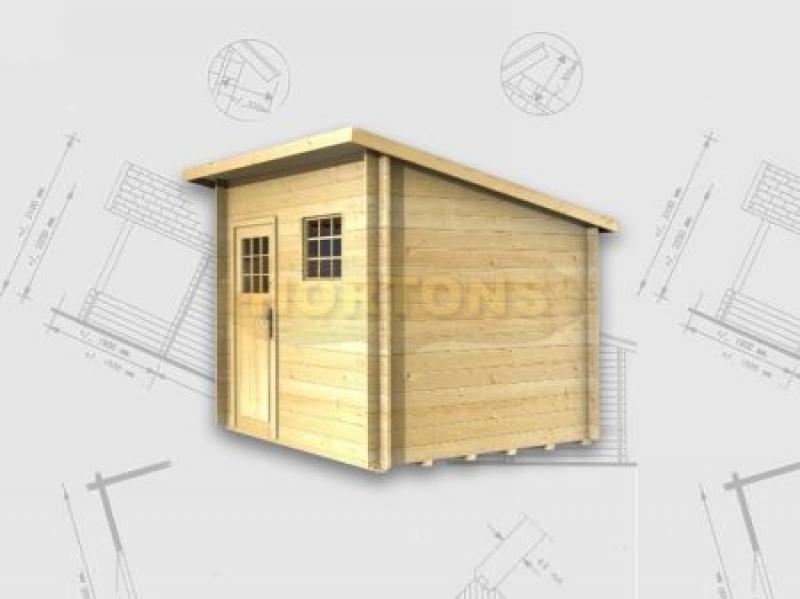Alvin 28mm Log Cabin Shed 2.5 x 2m - Hortons Portable Buildings Ltd