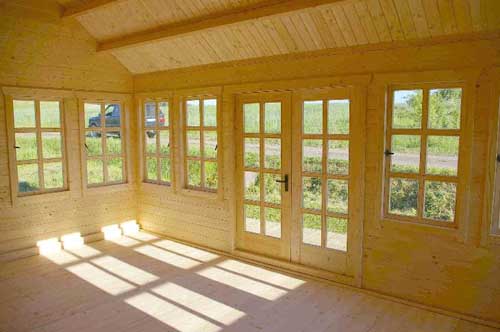 Clock House Log Cabin Internal View