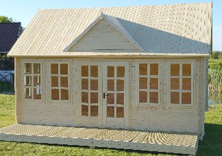 Aspen log cabin clockhouse