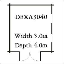 Dexa log cabin 3040