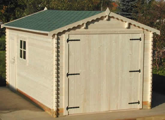 Interlocking garages: Interlocking timber garage 01