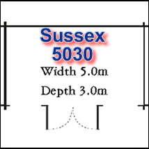 Sussex log cabin 5030