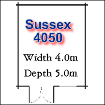 Sussex log cabin 4050