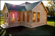 The Hall Log Cabin Side View 2