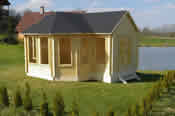 The Wilow Log Cabin Side View 3