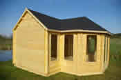 The Willow Log Cabin Side View 2