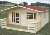 Tyrol Log Cabin garden office, playhouse, garden shed, garden room, garden store room, shed, timber building, rustic cabin and general garden use.