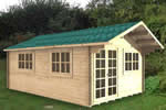 Log Cabin Brentwood 4m x 6m log cabin