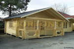 Log Cabin 3.6x5 Bicester Round Log Cabin