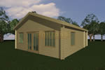 Log Cabin 35sqm Single Storey Timber House