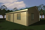 Log Cabin 35sqm Single Storey Log Cabin House