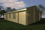 Log Cabin 45sqm 2 Bedroom Log Cabin Home