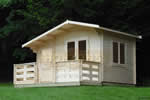 Log Cabin 4.5x3.5 Cabin and shed combination