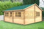 Log Cabin 5.5m x 5m Luton Cabin + mezzanine