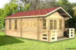 Log Cabin 6m x 7m Insulated log cabin