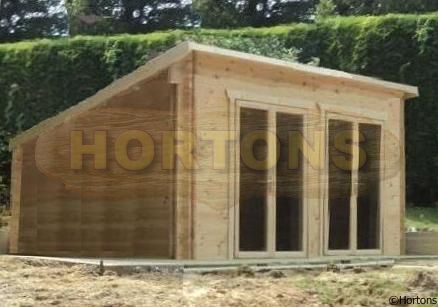 Log Cabin Kensington pent roof 5x4 Log Cabin