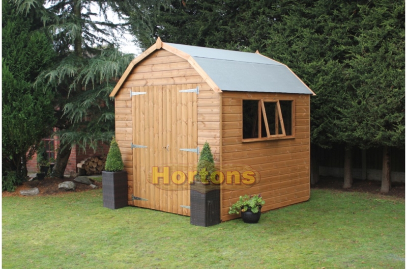 Log Cabin Dutch Barn Shed - free assembly