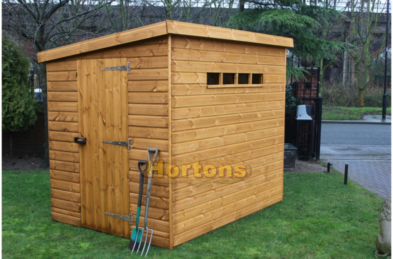 Log Cabin Pent Security Shed, free erection