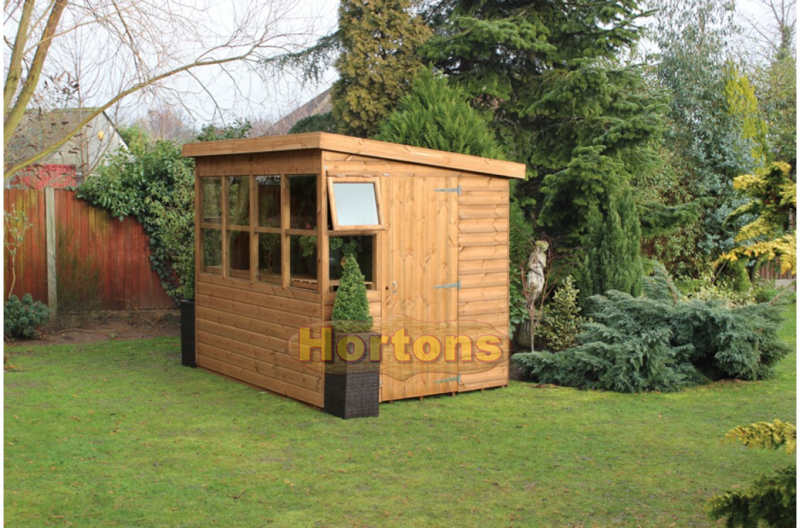 Log Cabin Sun Pent Shed, free erection