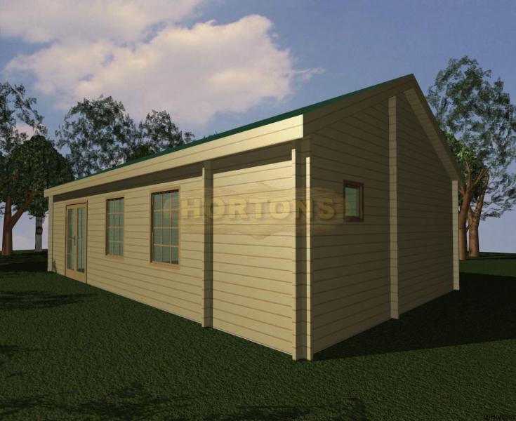 Product image 45sqm 2 Bedroom Log Cabin Home