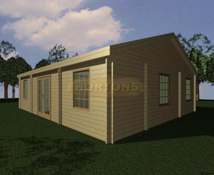 Product image 59 sqm 4 Bed Log Cabin HOuse