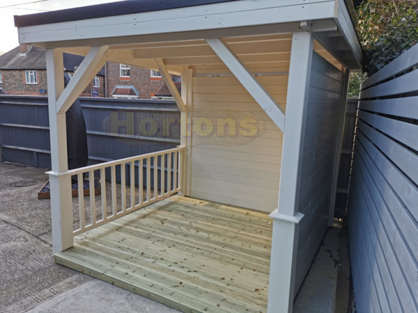 3m x 3m Hortons gazebo with pent roof and decking floor_4