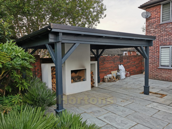 5x3.5m Timber gazebo and BBQ shelter_2