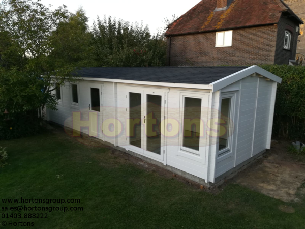 3.5m x 9m Custom garage and summerhouse combination cabin_1