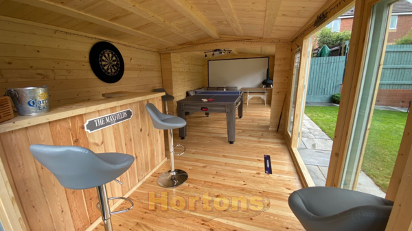 Custom Watford log cabin games room_3